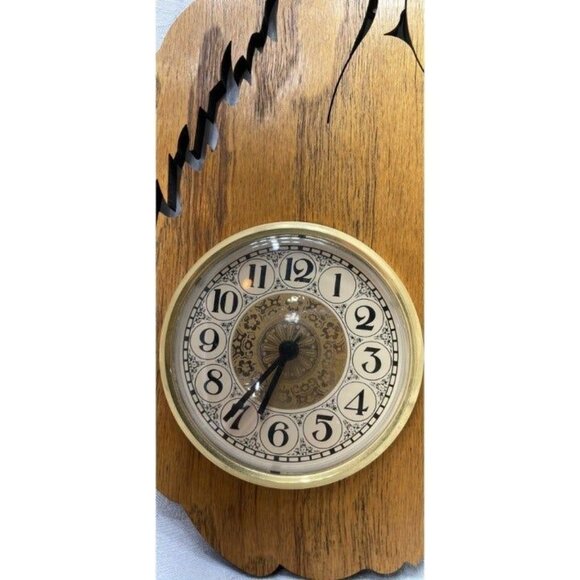Horse Head Wooden Wall Clock With Quartz Movement Unique Rustic Decor Gift Idea - Picture 4 of 5